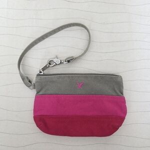 American Eagle Outfitters Womens Teens Wristlet Zip Clutch Purse Bag Red Pink